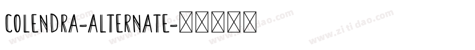 Colendra-Alternate字体转换