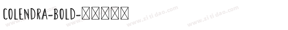 Colendra-Bold字体转换