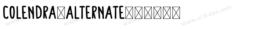 Colendra-Alternate字体转换