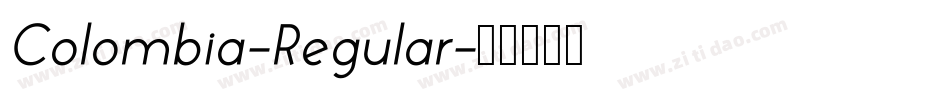 Colombia-Regular字体转换