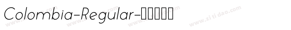 Colombia-Regular字体转换