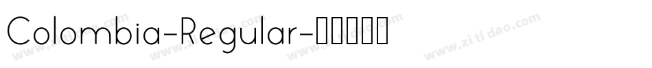 Colombia-Regular字体转换
