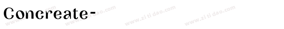 Concreate字体转换