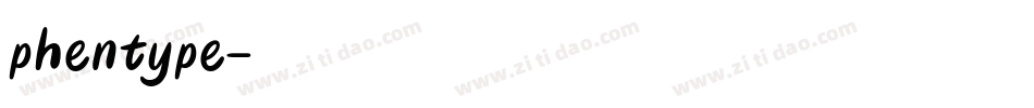 phentype字体转换