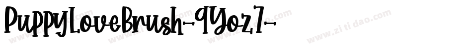 PuppyLoveBrush-9Yoz7字体转换