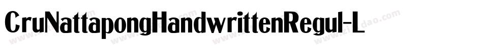 CruNattapongHandwrittenRegul-LydZ字体转换