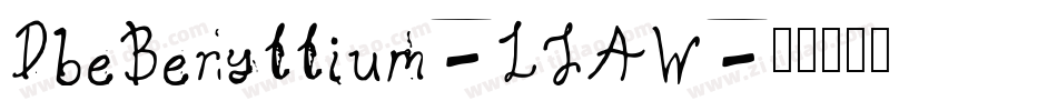 DbeBeryllium-LJAW字体转换