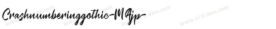 Crashnumberinggothic-MAjp字体转换
