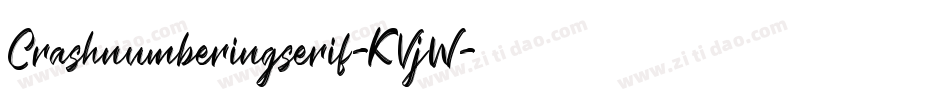 Crashnumberingserif-KVjW字体转换