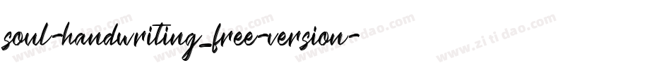 soul-handwriting_free-version字体转换