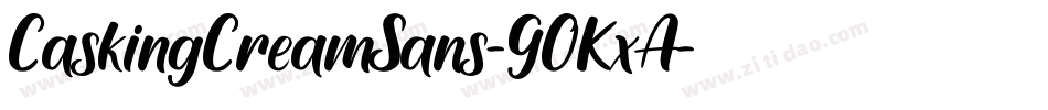 CaskingCreamSans-GOKxA字体转换