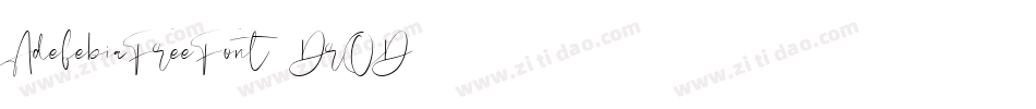 AdefebiaFreeFont-DrOD字体转换