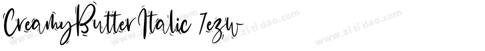 CreamyButterItalic-7ezw字体转换