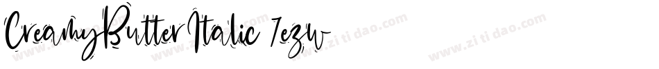 CreamyButterItalic-7ezw字体转换