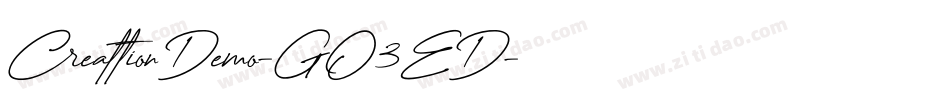 CreattionDemo-GO3ED字体转换