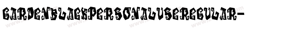 GardenBlackPersonalUseRegular-dY47字体转换