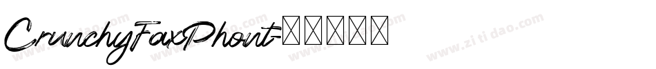 CrunchyFaxPhont字体转换