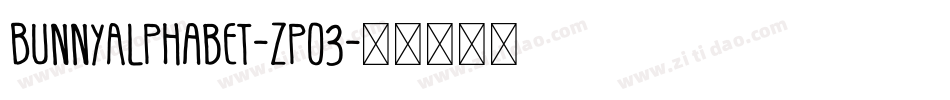 BunnyAlphabet-Zpo3字体转换