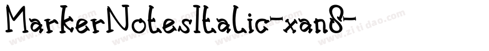 MarkerNotesItalic-xan8字体转换