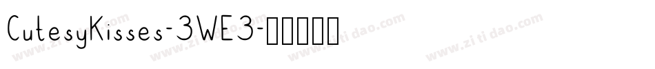 CutesyKisses-3WE3字体转换