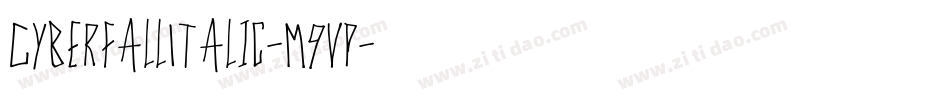 CyberfallItalic-M9vp字体转换