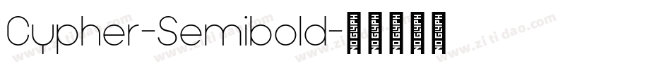 Cypher-Semibold字体转换