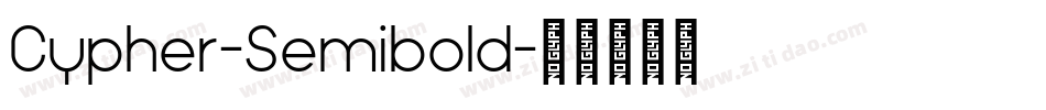 Cypher-Semibold字体转换
