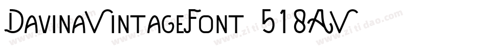 DavinaVintageFont-518AV字体转换