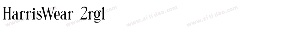 HarrisWear-2rgl字体转换