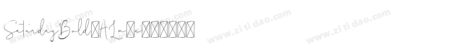 SaturdayBold-ALm5x字体转换