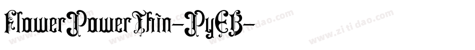 FlowerPowerThin-PyEB字体转换