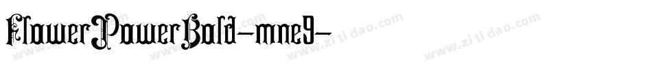 FlowerPowerBold-mne9字体转换