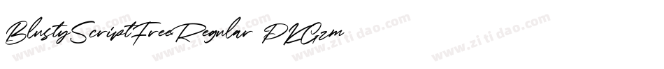 BlustyScriptFreeRegular-PKGzm字体转换