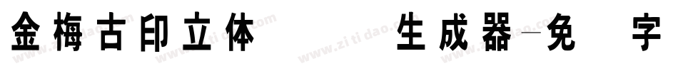 金梅古印立体国际码生成器字体转换
