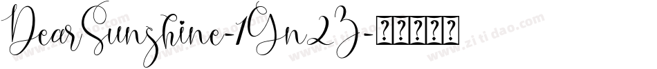 DearSunshine-1Gn2Z字体转换