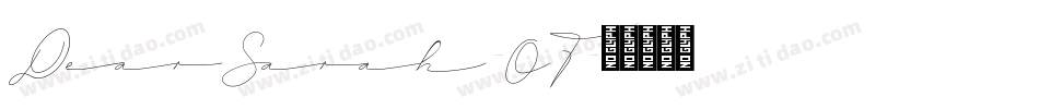 DearSarah-OT字体转换