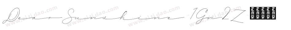 DearSunshine-1Gn2Z字体转换