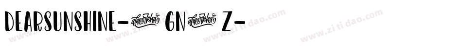 DearSunshine-1Gn2Z字体转换