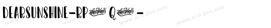 DearSunshine-Rp0q3字体转换