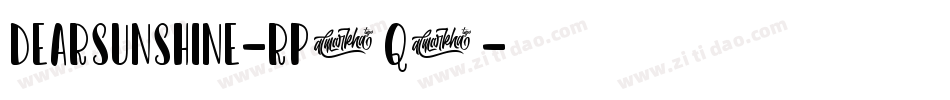 DearSunshine-Rp0q3字体转换