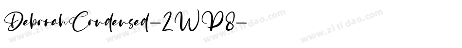 DeborahCondensed-2WP8字体转换