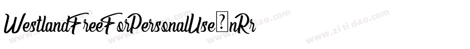 WestlandFreeForPersonalUse-nRrKR字体转换