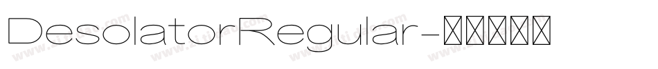 DesolatorRegular字体转换