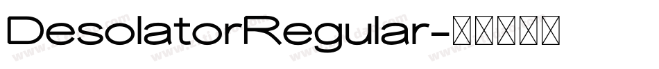 DesolatorRegular字体转换
