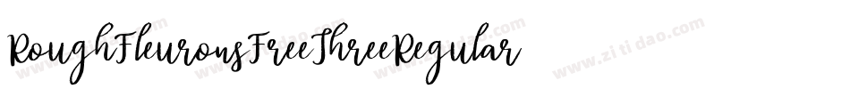 RoughFleuronsFreeThreeRegular-Z5gK字体转换