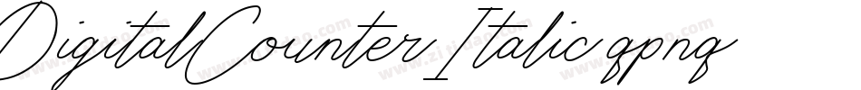 DigitalCounter7Italic-qpnq字体转换