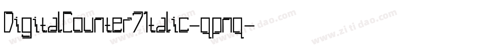 DigitalCounter7Italic-qpnq字体转换