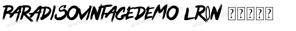 ParadisoVintageDemo-Lr0n字体转换