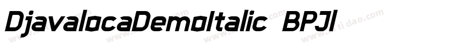 DjavalocaDemoItalic-7BPJl字体转换