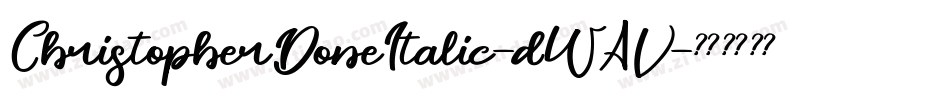 ChristopherDoneItalic-dWAV字体转换